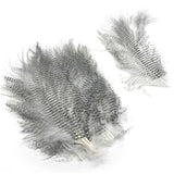Fine Black Barred Marabou - White