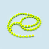 Hareline Fluorescent Bead Chain Eyes - Fl. Chartreuse