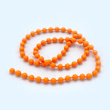 Hareline Fluorescent Bead Chain Eyes - Fl. Orange