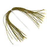 Grizzly Barred Rubber Legs - Yellow