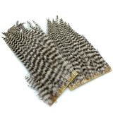 Hareline Woolly Bugger Hackle Patches - Natural Grizzly