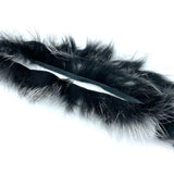 Hareline Crosscut Shimmer Rabbit Strips - Black with Silver Shimmer