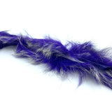 Hareline Crosscut Shimmer Rabbit Strips - Purple with Silver Shimmer