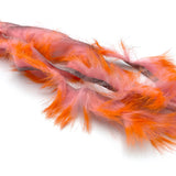 Crosscut Two Tone Rabbit Flesh Strips - Salmon Pink Orange