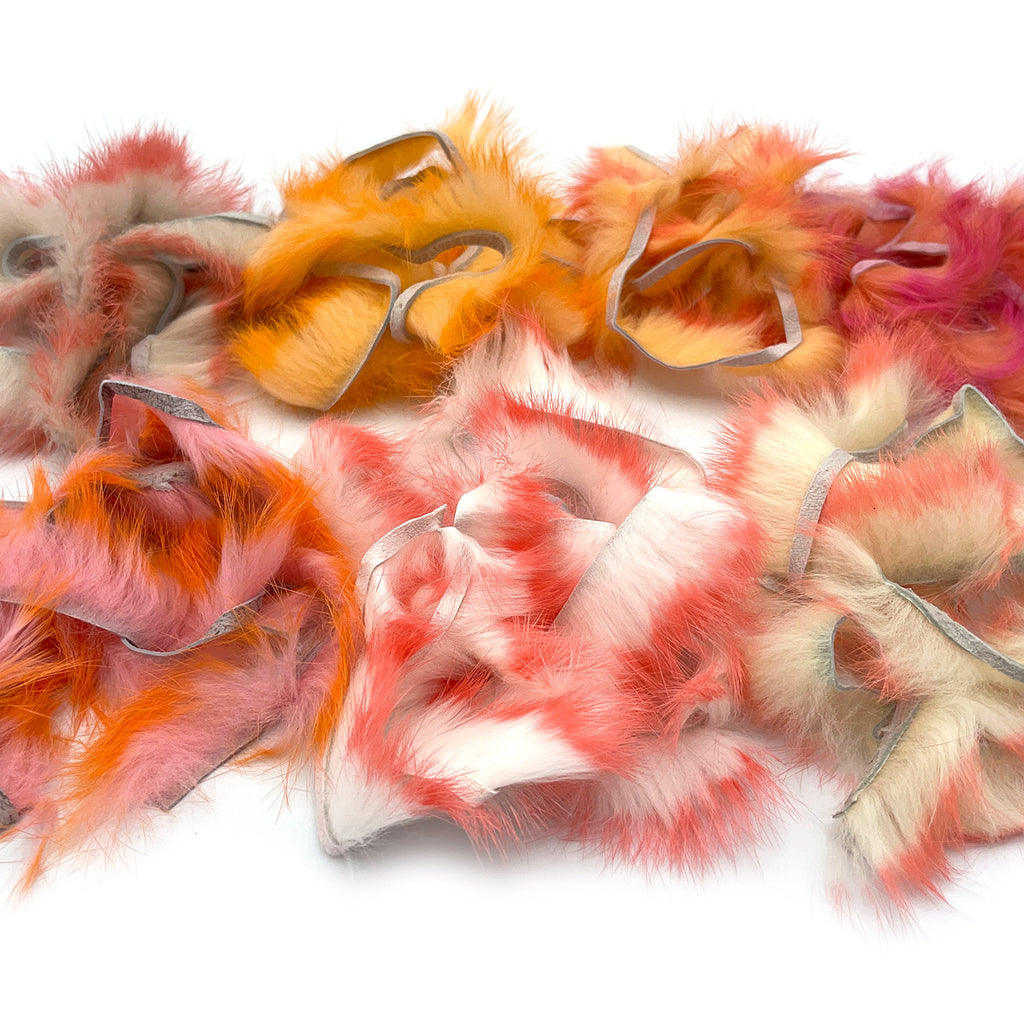 Crosscut Two-Tone Rabbit Flesh Strips : Hareline – Fly Artist
