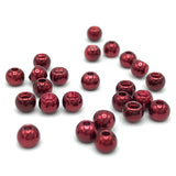 Hareline Dazzle Brass Beads - Blood Red