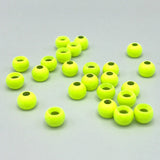 Hareline Dazzle Brass Beads - Fluorescent Yellow Chartreuse