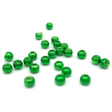 Hareline Dazzle Brass Beads - Metallic Caddis Green