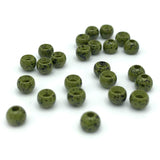 Hareline Dazzle Brass Beads - Mottled Olive