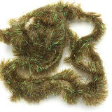 Hareline Frizzle Chenille - Olive Brown