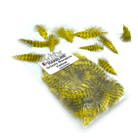 Hareline Marabou Natural Grizzly Mini