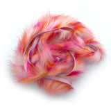 Hareline Groovy Bunny Strips - Fluorescent Pink / Orange / White