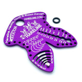 Hareline Hackle Hook & Bead Gauge - Purple