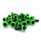 Hareline Posted Dome Eyes - Fluorescent Green Chartreuse