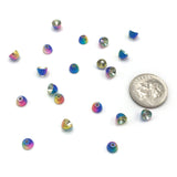 Hareline Rainbow Brass Coneheads - 3/16"