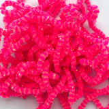 Hareline Speckled Chenille - Pearl / Fl. Hot Pink