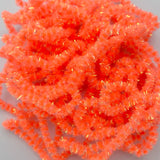 Hareline Speckled Chenille - Pearl / Fl. Orange