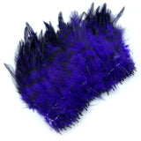 Hareline Strung Grizzly Variant Saddle Hackle - Bright Purple