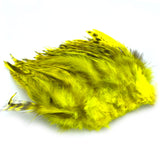 Hareline Strung Grizzly Variant Saddle Hackle - Bright Yellow