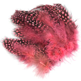 Hareline Strung Guinea Feathers - Shrimp Pink
