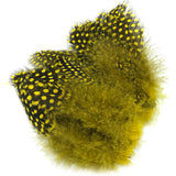 Hareline Strung Guinea Feathers - Yellow