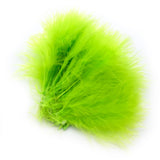 Strung Marabou Blood Quill Feathers - Chartreuse