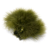 Strung Marabou Blood Quill Feathers - Dark Olive