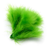 Strung Marabou Blood Quill Feathers - Fluorescent Green