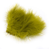 Strung Marabou Blood Quill Feathers - Golden Olive