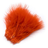 Strung Marabou Blood Quill Feathers - Hot Orange