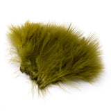 Strung Marabou Blood Quill Feathers - Olive