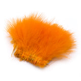 Strung Marabou Blood Quill Feathers - Orange