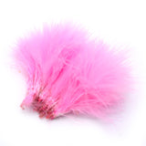 Strung Marabou Blood Quill Feathers - Pink