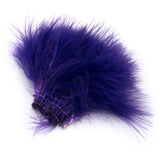 Strung Marabou Blood Quill Feathers - Purple