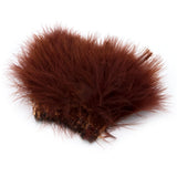 Strung Marabou Blood Quill Feathers - Rusty Brown