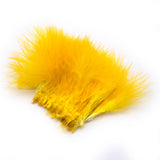 Strung Marabou Blood Quill Feathers - Sunburst Yellow