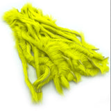 Hareline Zonker Cut Rabbit Hide Strips - Fluorescent Yellow Chartreuse
