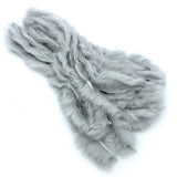 Hareline Zonker Cut Rabbit Hide Strips - Silver Gray