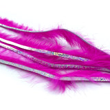 Hareline Bling Rabbit Strips - Hot Pink / Holo Silver