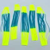 Hareline Hot Tipped Crazy Legs - Aquamarine / Fluorescent Yellow Tip