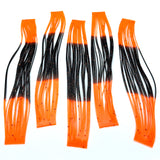 Hareline Hot Tipped Crazy Legs - Black / Fluorescent Orange Tip