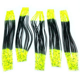 Hareline Hot Tipped Crazy Legs - Black / Yellow Chartreuse Tip