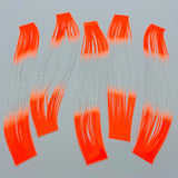 Hareline Hot Tipped Crazy Legs - Clear Pearl / Fluorescent Orange Tip
