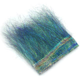 Ice Dub Minnow Back Shimmer Fringe - Pearl Olive / UV Blue Back