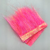 Ice Dub Minnow Back Shimmer Fringe - Shell Pink / Hot Pink Back