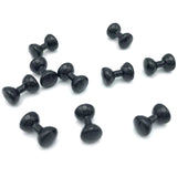 Lead Dumbbell Eyes - Painted Black