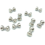 Lead Dumbbell Eyes - Plated (Shiny Silver)