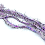 Micro Cut Black Barred Groovy Bunny Strips - Fl. Cerise / Purple / White
