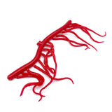 Hareline Mini Squiggle Worms - Bright Red