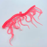 Hareline Mini Squiggle Worms - Fluorescent Pink